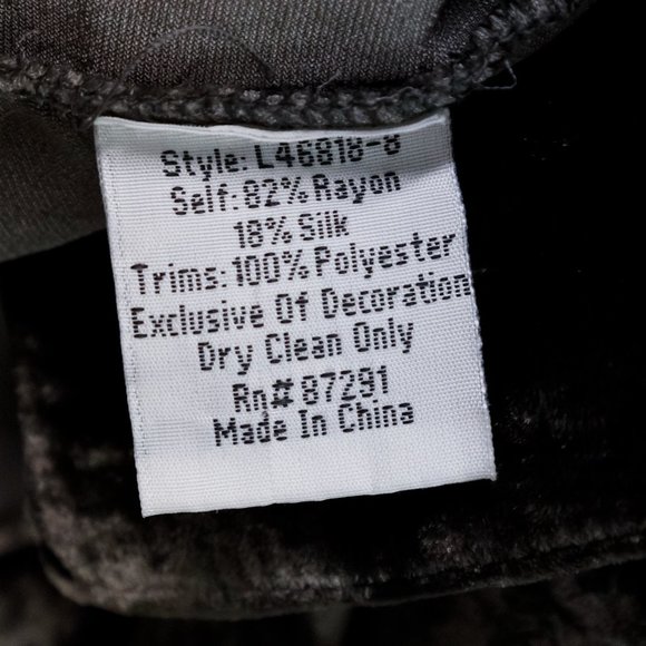 Johnny Was Embroidered Grey Velvet Coat - Picture 9 of 9